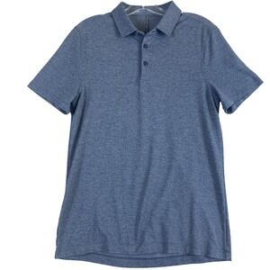 Lululemon Golf Polo Shirt Women Sz S Heathered Blue Short Sleeve Performance
